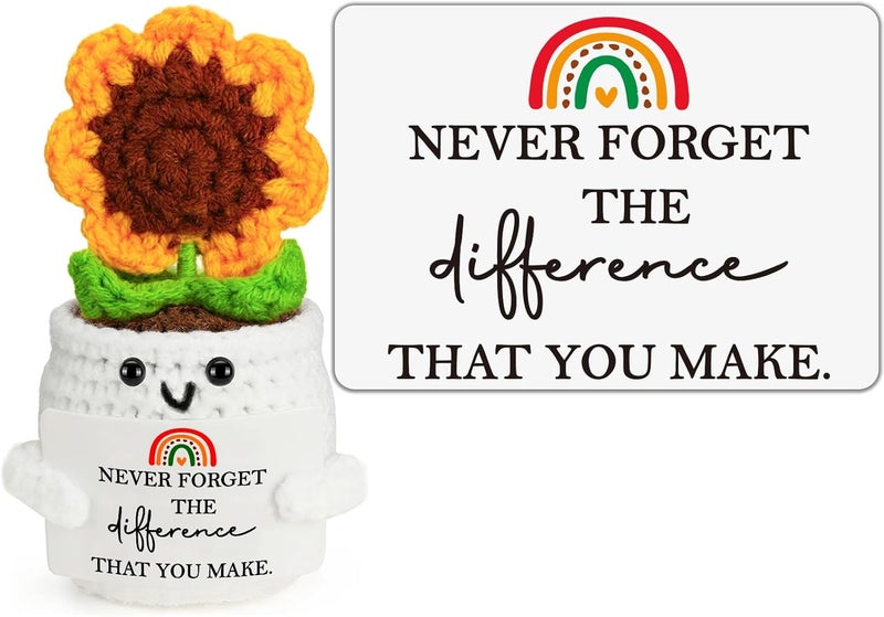 MBL Funny Boss Coworker Gifts - Cool Gag Crochet Sunflower Thanksgiving Retirement Appreciation Leaving Going Away Farewell Christmas Stocking Stuffers Office Gift for Boss Lady Women Men Employee - Image 1